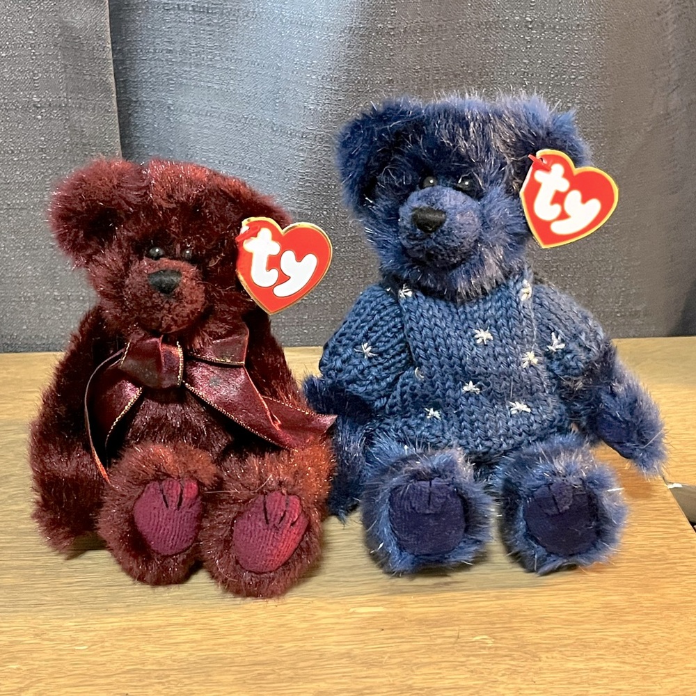 TY attic treasures 1993 first edition Beargundy and Orion.